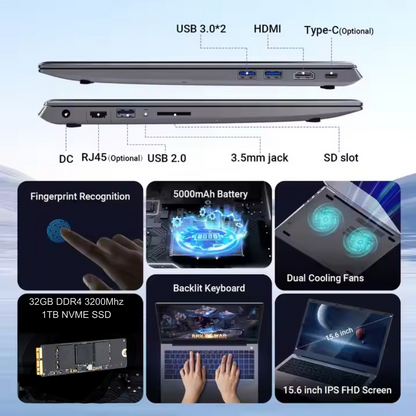 ShieldBook V1, Qubes OS, i7-1260P, 32GB DDR4 RAM, 1TB SSD